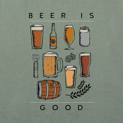 Men's Beer is Good Short Sleeve Crusher Tee