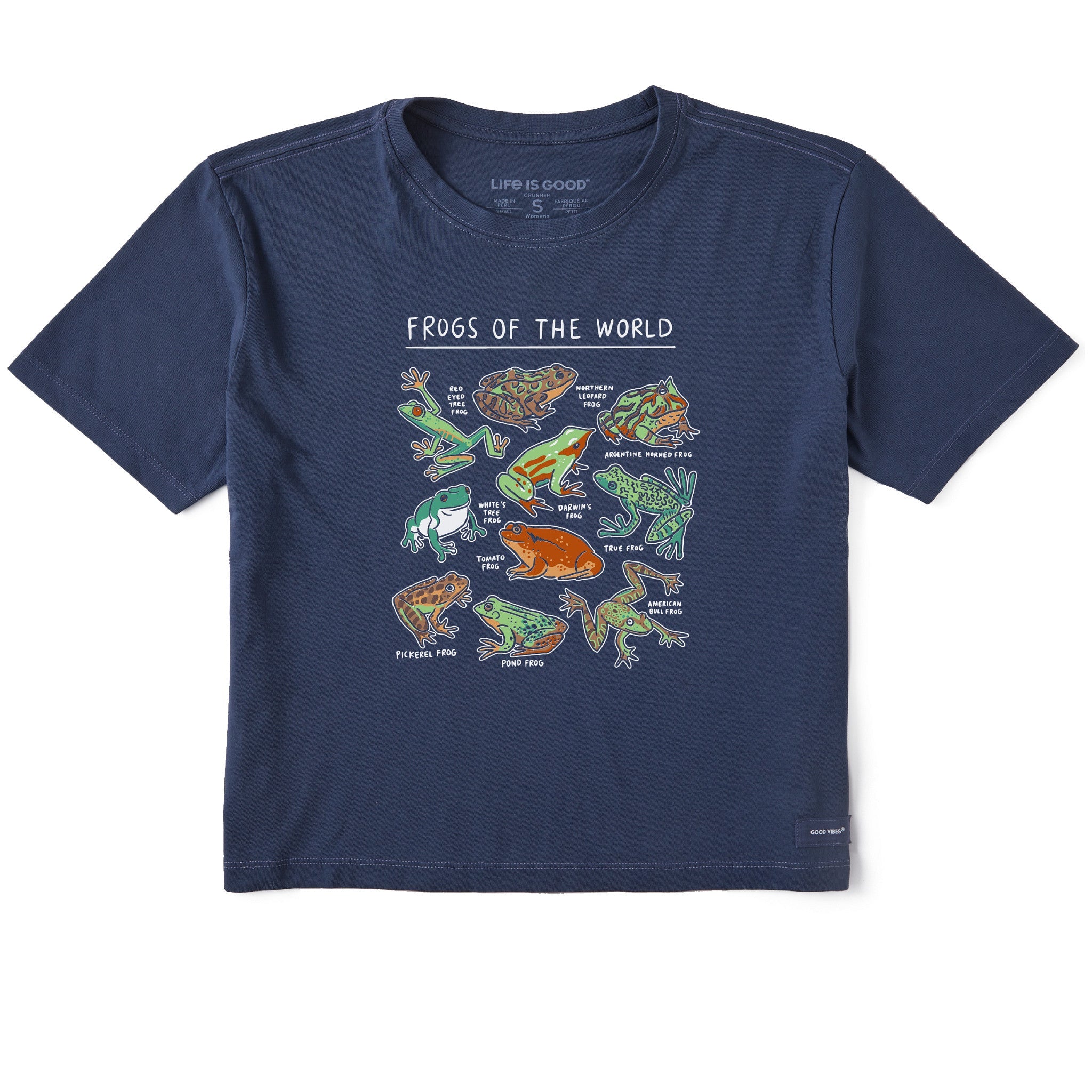 Women's Frogs of the World Short Sleeve Crusher Boxy Tee