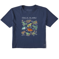 Women's Frogs of the World Short Sleeve Crusher Boxy Tee