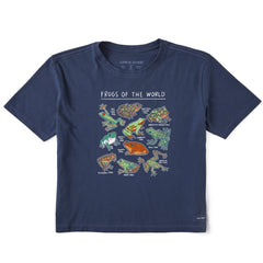 Women's Frogs of the World Short Sleeve Crusher Boxy Tee