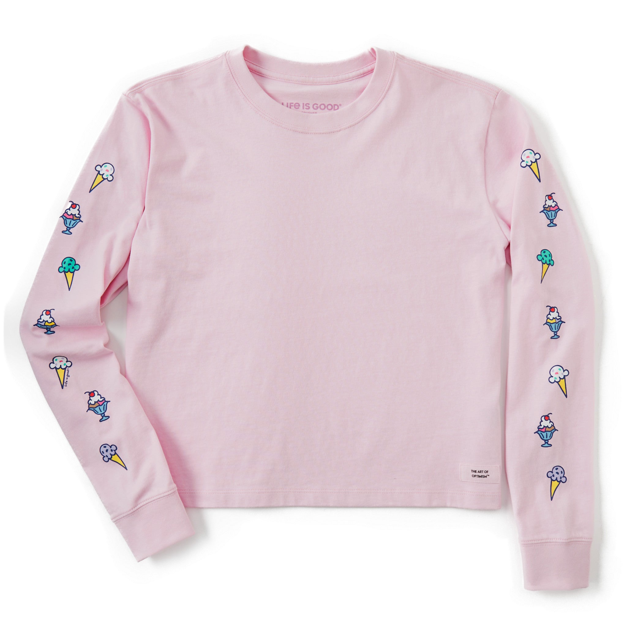 Women's Ice Cream Party Long Sleeve Crusher Boxy Tee