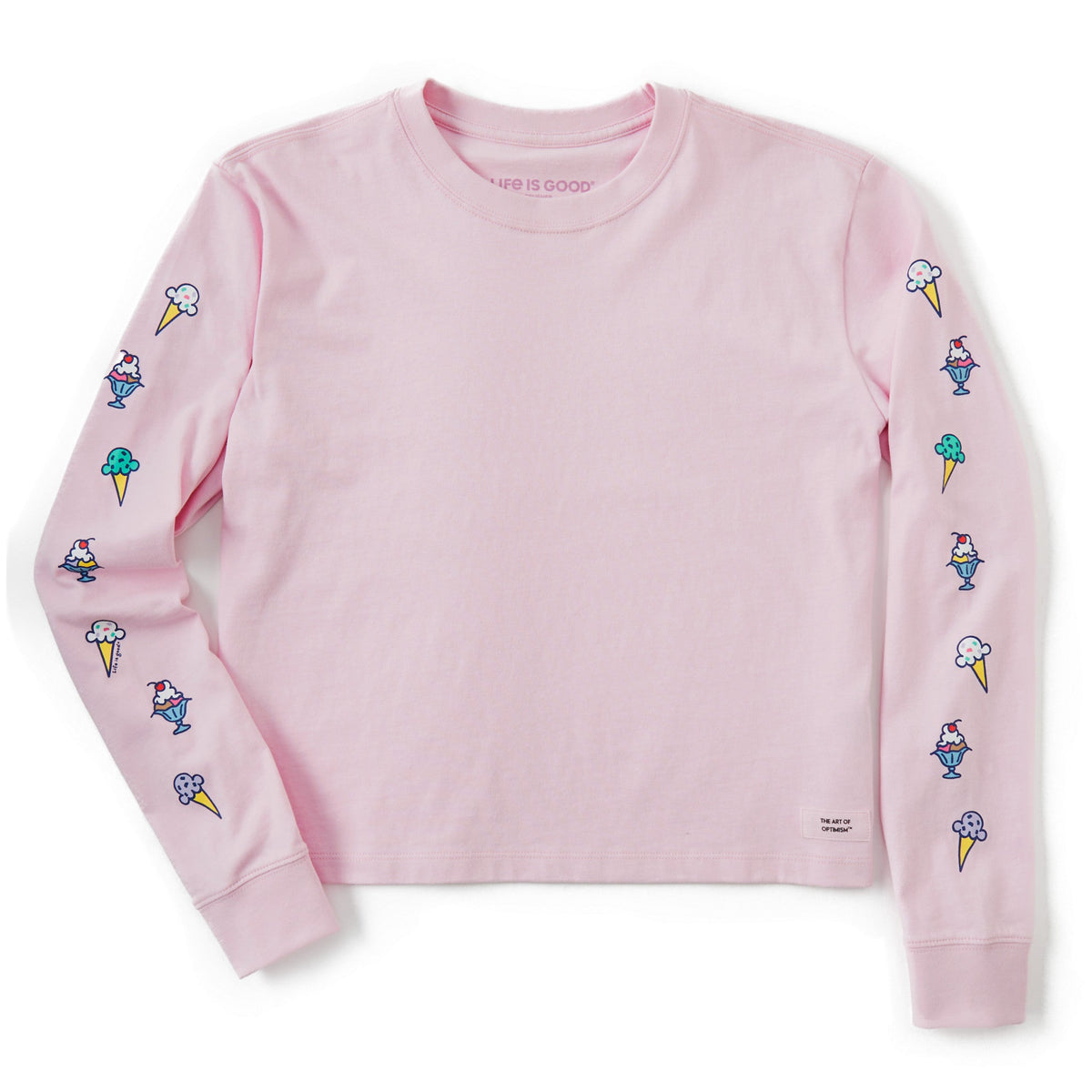 Women's Ice Cream Party Long Sleeve Crusher Boxy Tee