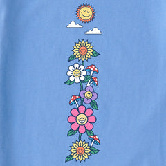 Women's Flowers and Shrooms Long Sleeve Crusher Boxy Tee