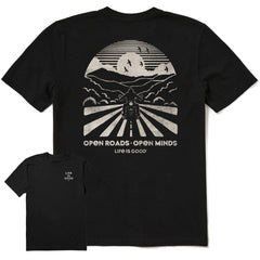 Men's Open Roads  Motorcycle Short Sleeve Crusher Tee