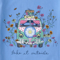 Kids Take It Outside Wildflower Van Short Sleeve Crusher Tee