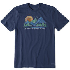 Men's Life Isn't Easy Mountains Short Sleeve Crusher Tee