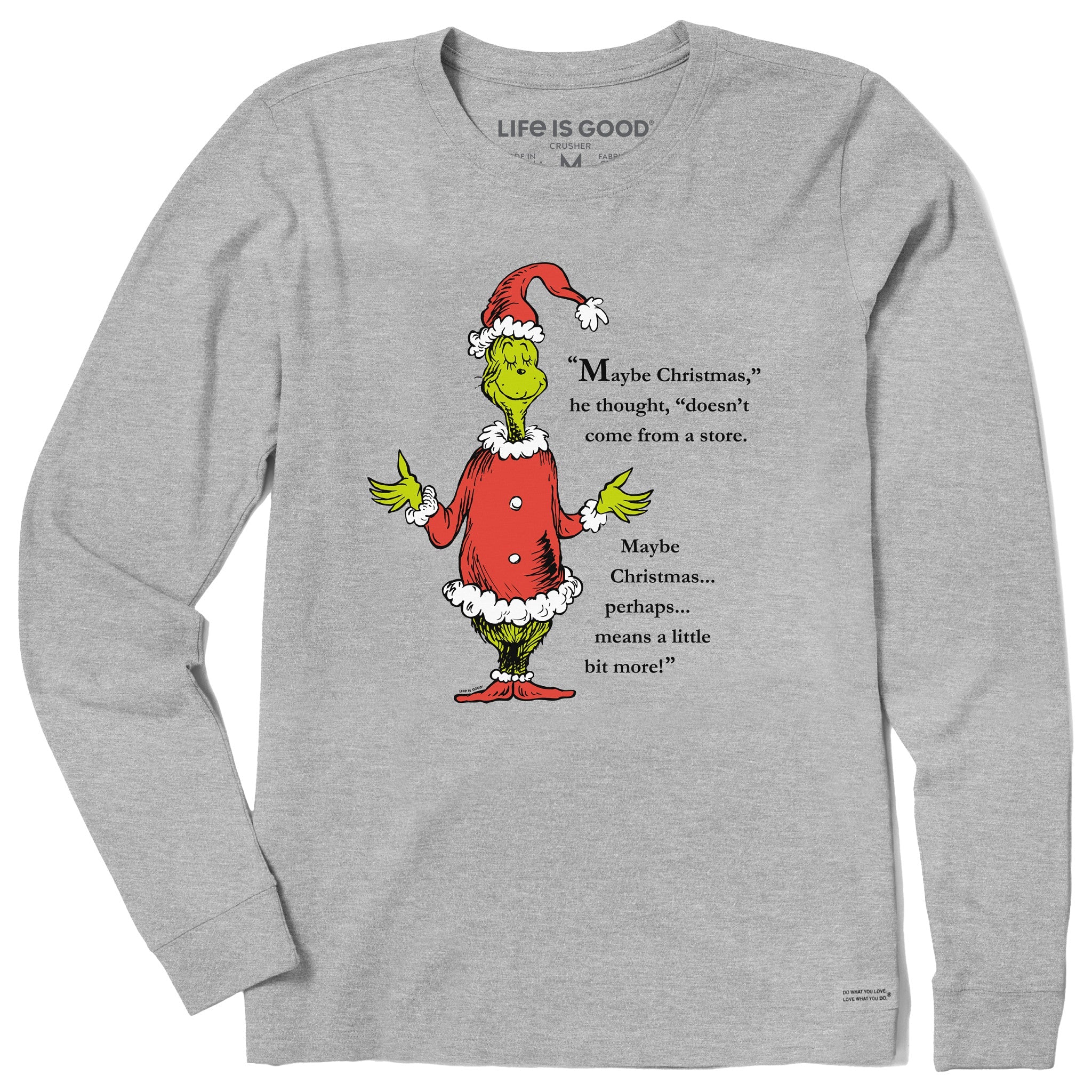 Women's Grinch Meaning of Christmas Long Sleeve Crusher Tee