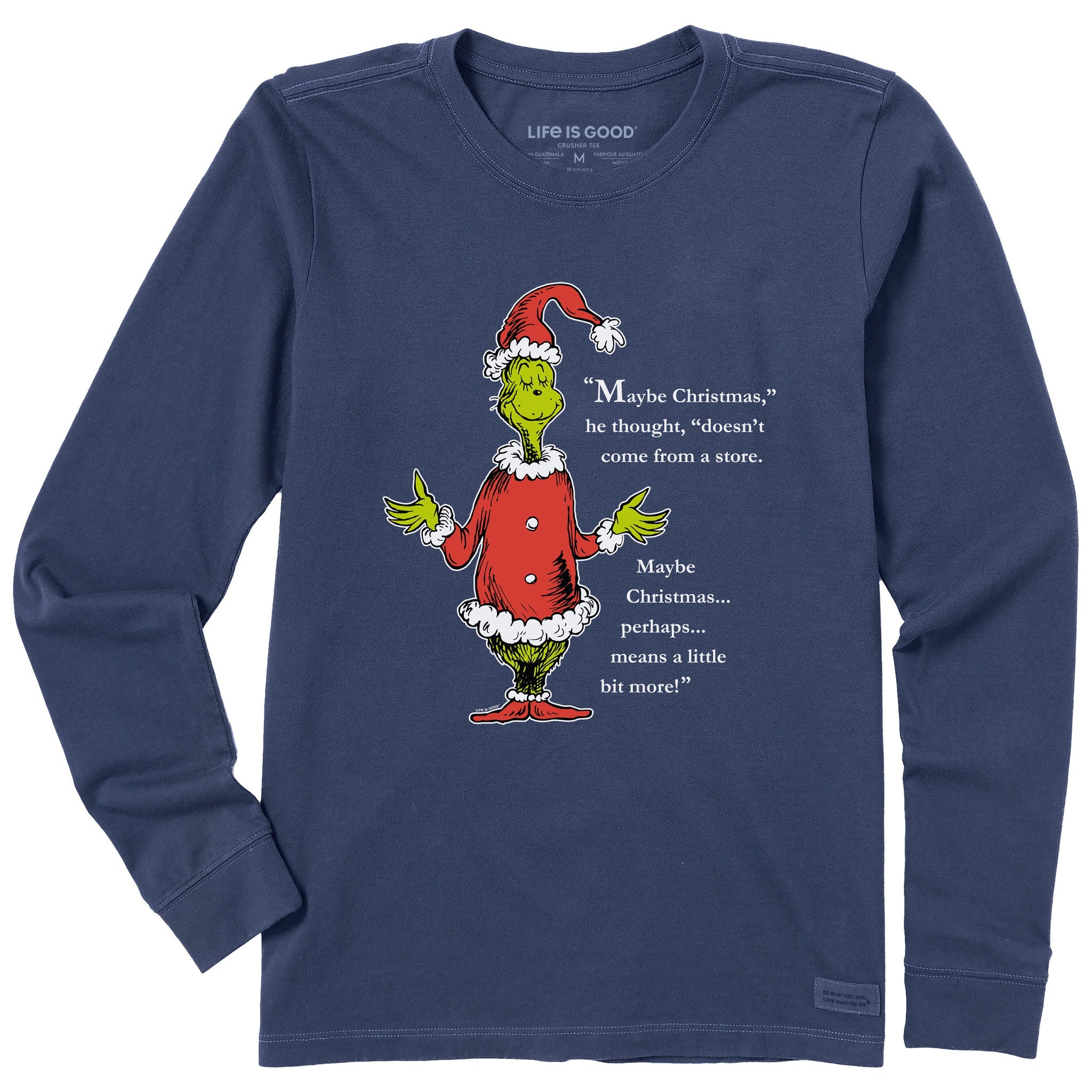 Women's Grinch Meaning of Christmas Long Sleeve Crusher Tee