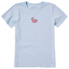 Women's Flamingo Floatie Short Sleeve Crusher Tee