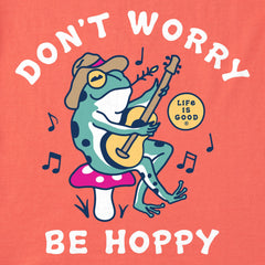 Women's Don't Worry Frog Guitar Short Sleeve Crusher Tee