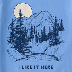 Women's I Like it Here Take it Outside Mountains Short Sleeve Crusher Tee