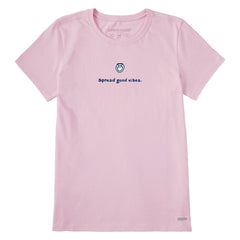 Women's Jake Spread Good Vibes Short Sleeve Crusher Tee