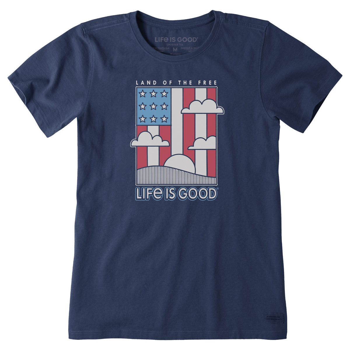 Women's Land the Free Flag Short Sleeve Crusher Tee