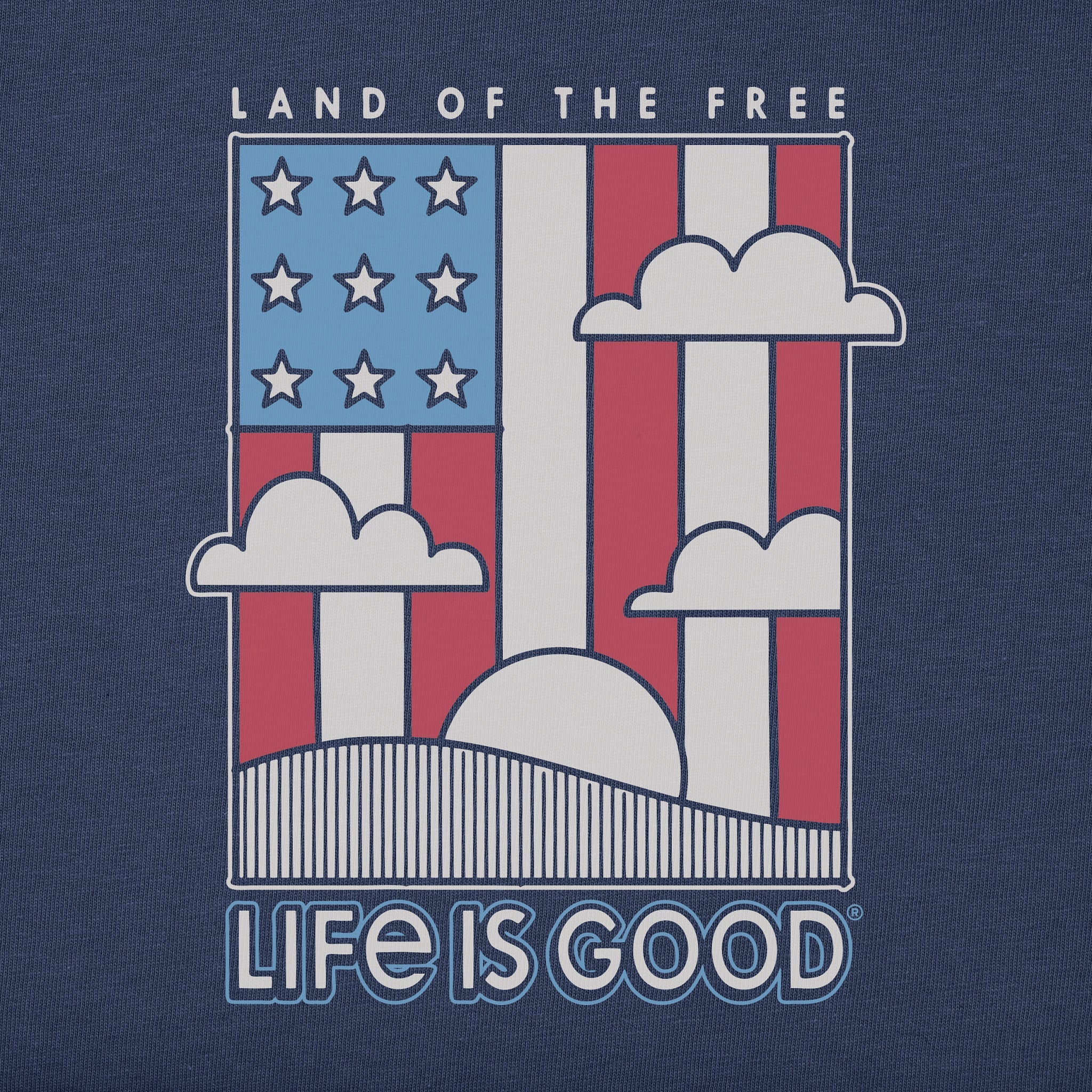 Women's Land the Free Flag Short Sleeve Crusher Tee