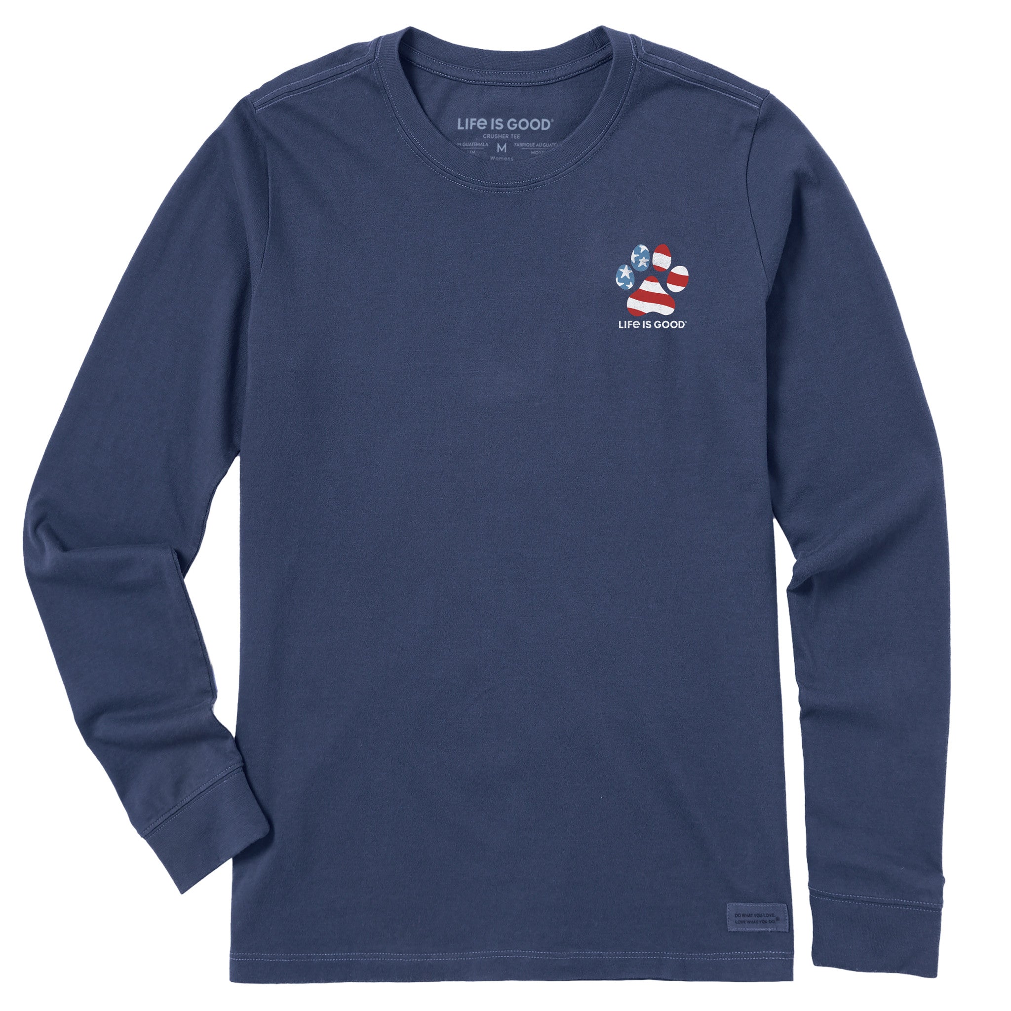Women's Americana Rescue Paw Long Sleeve Crusher Tee