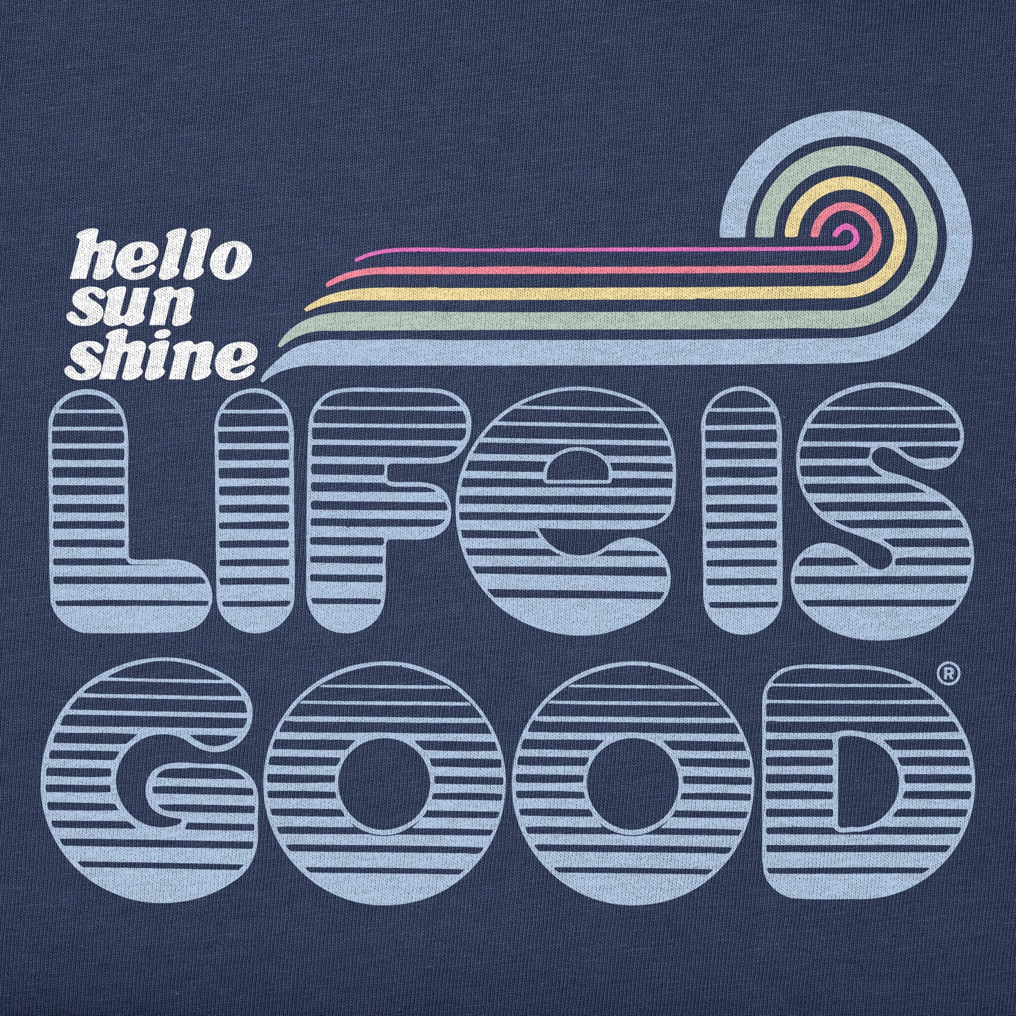 Women's Groovy Hello Sunshine Short Sleeve Crusher Vee