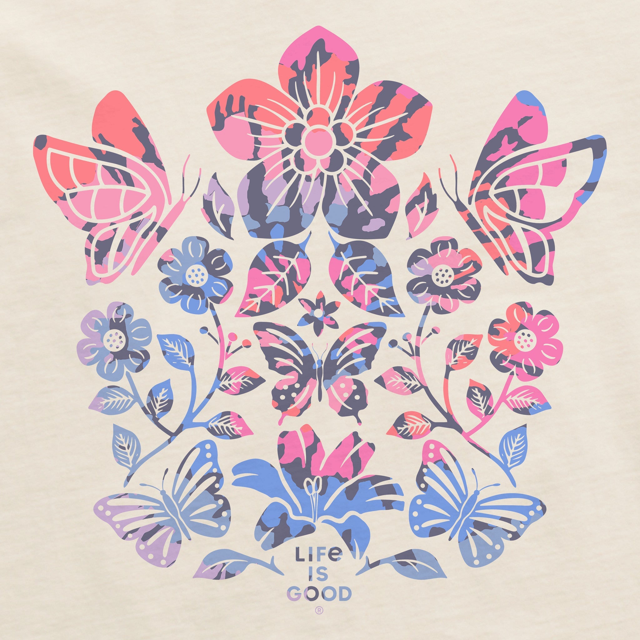 Women's Butterfly Garden Short Sleeve Crusher-LITE Tee