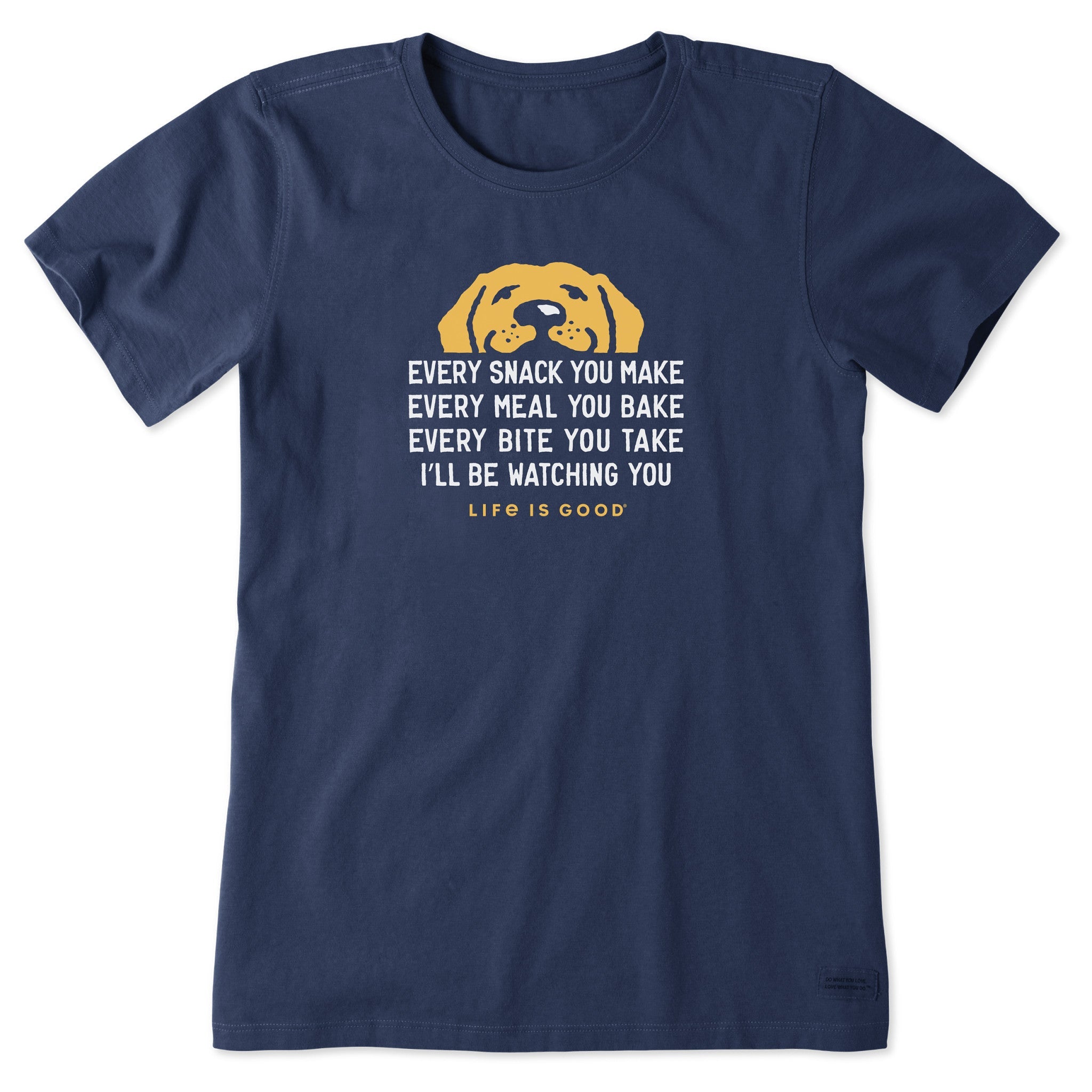 Women's I'll Be Watching You Yellow Lab Short Sleeve Tee