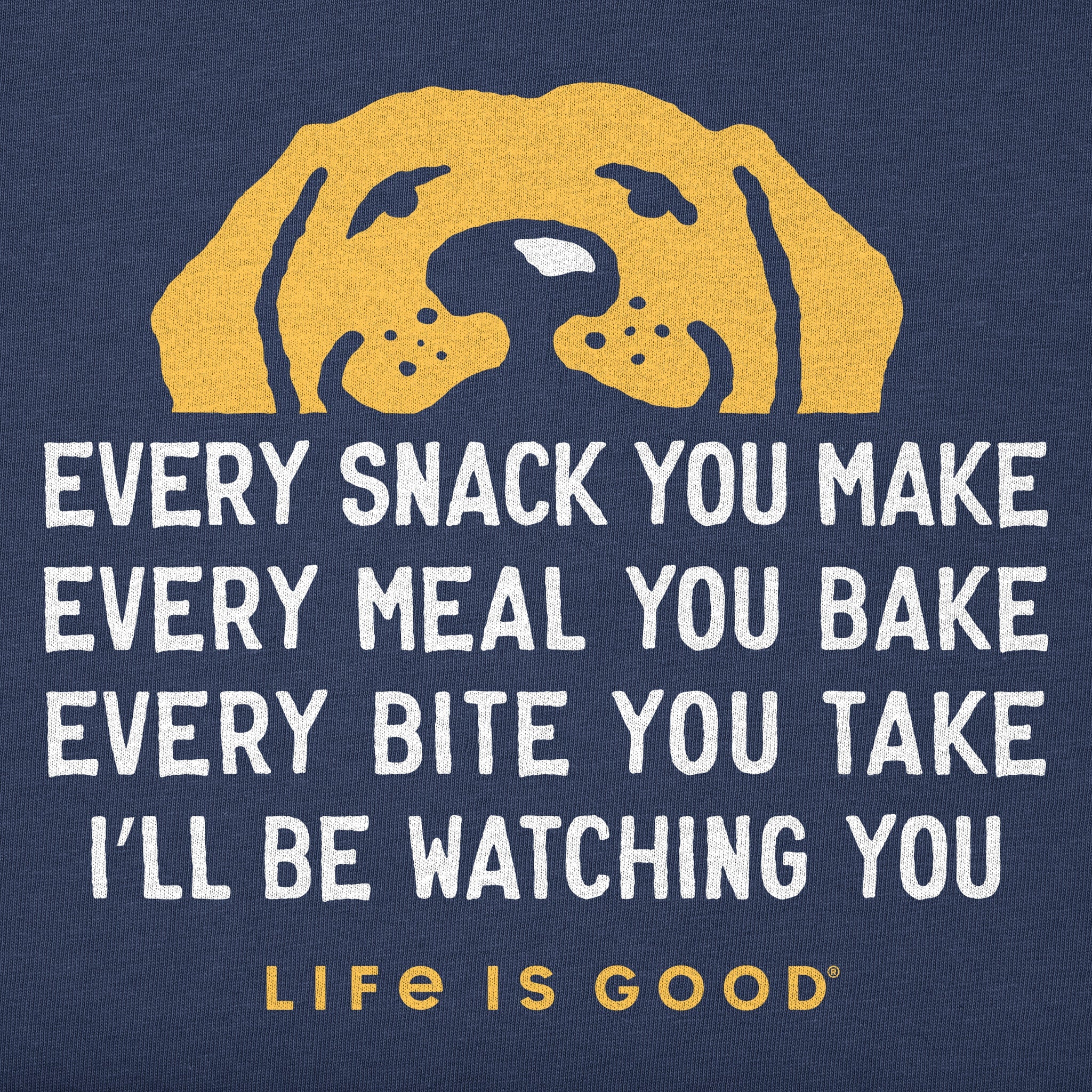 Women's I'll Be Watching You Yellow Lab Short Sleeve Tee