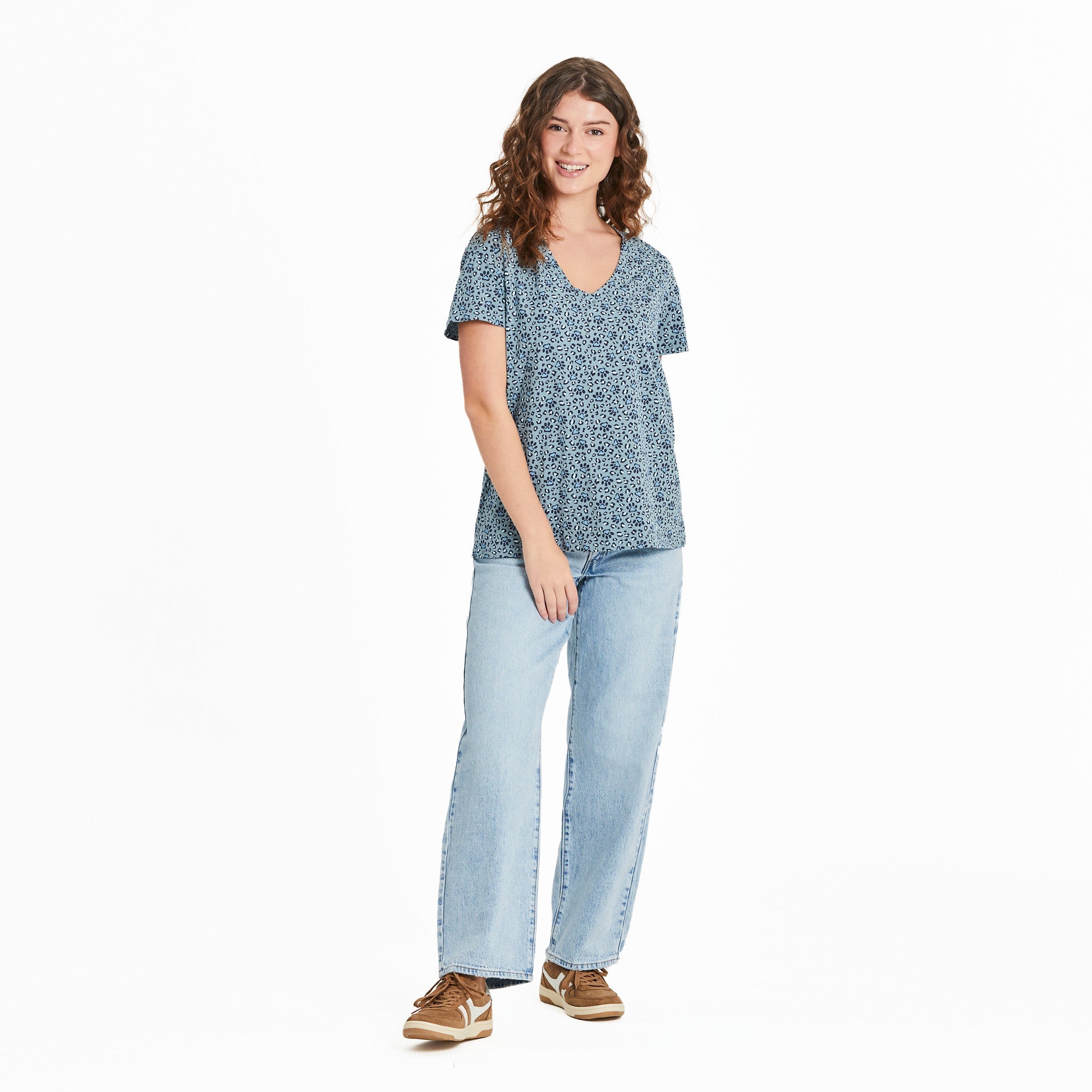 Women's Leopard Paw Pattern Crusher-LITE Easy Vee
