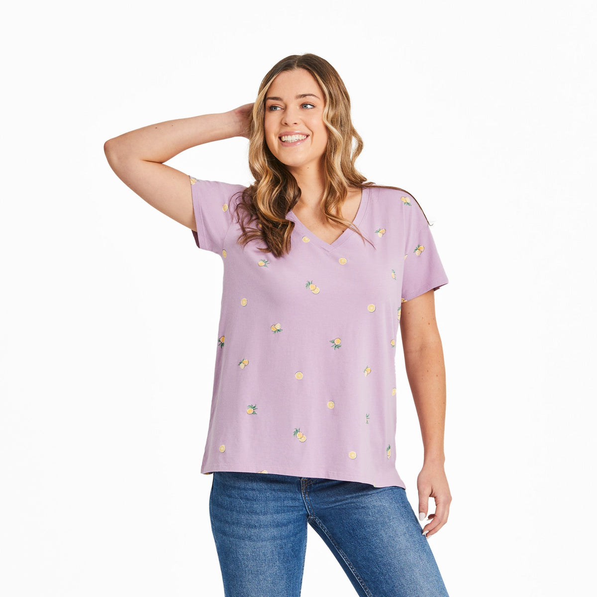 Women's Lemon Pattern Crusher-LITE Easy Vee