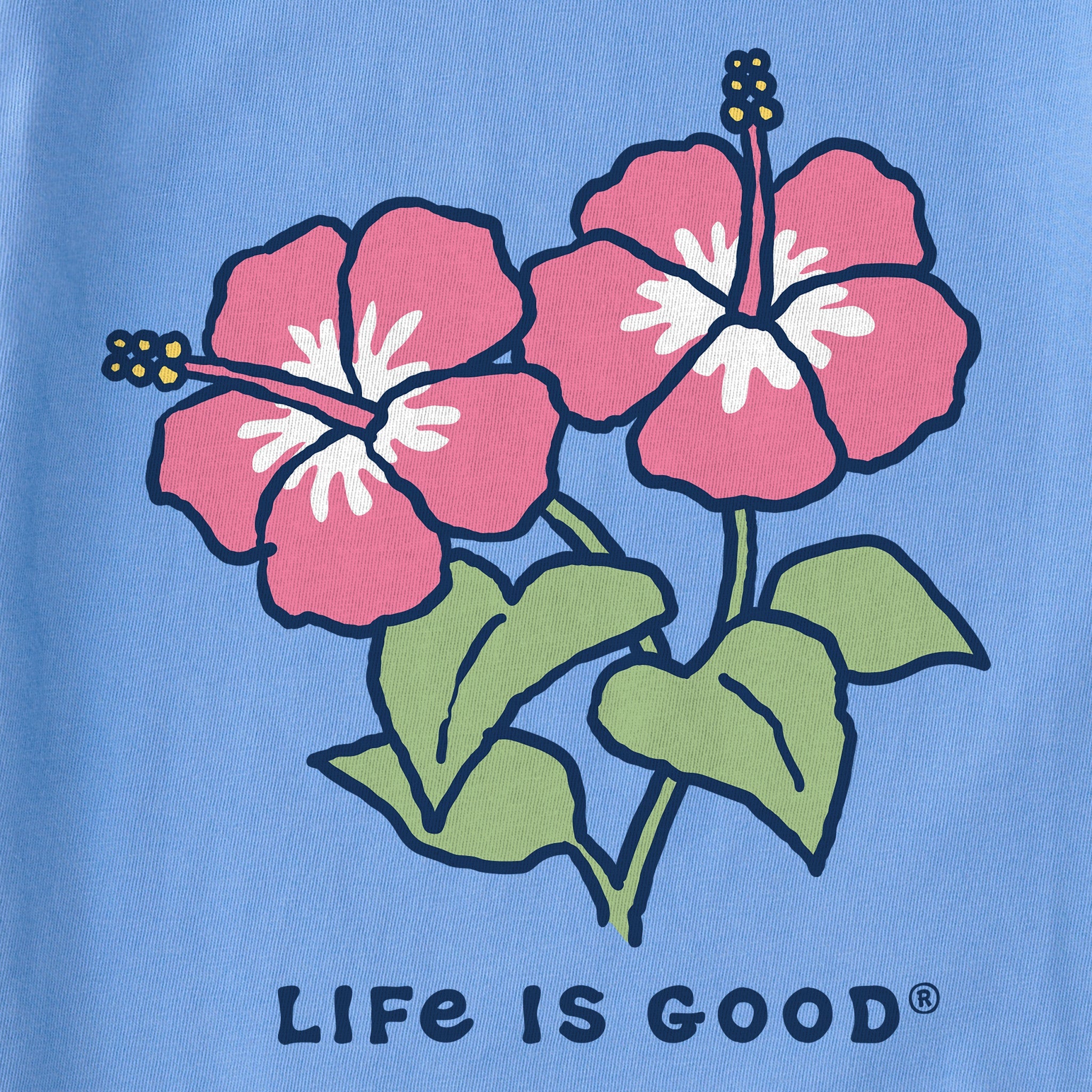 Women's Hibiscuses Short Sleeve Crusher Boxy Tee
