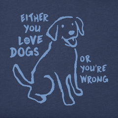 Women's Dog Love Snuggle Up Relaxed Sleep Vee