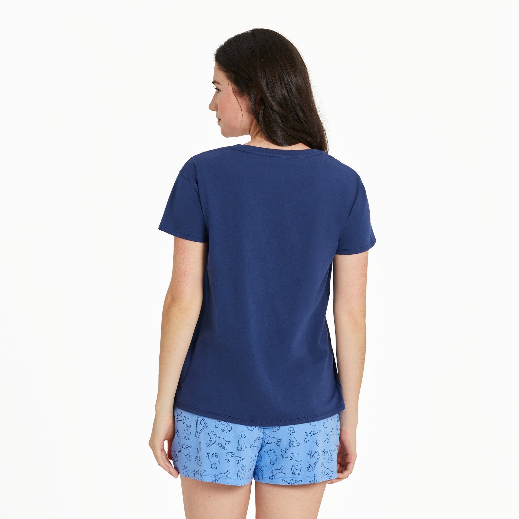 Women's Dog Love Snuggle Up Relaxed Sleep Vee