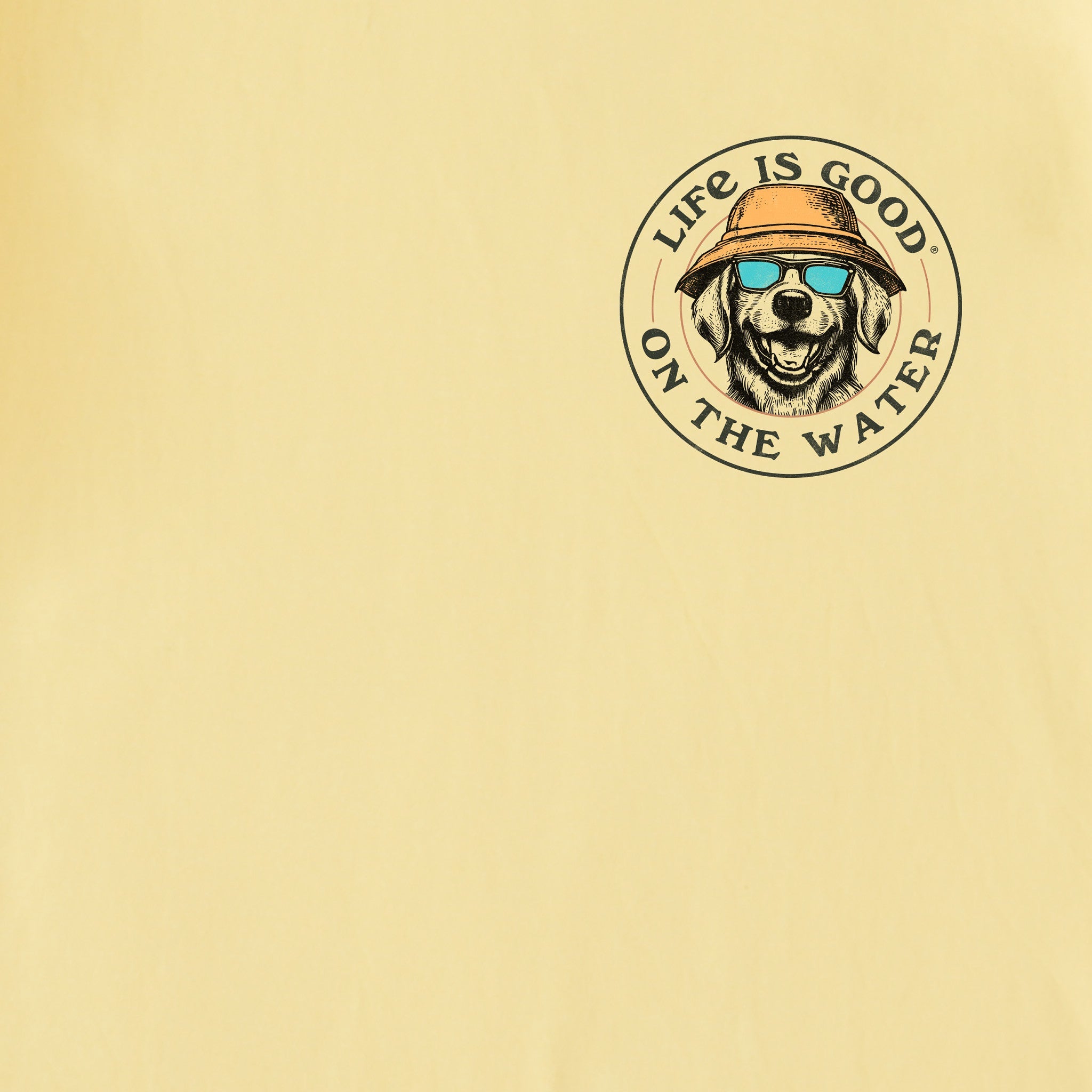 Men's On the Water Bucket Dog Short Sleeve Crusher Tee