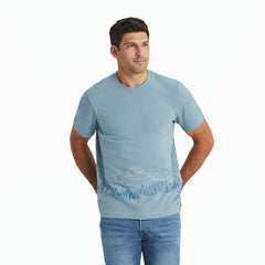 Men's Mountain Tree Landscape Short Sleeve Crusher Tee