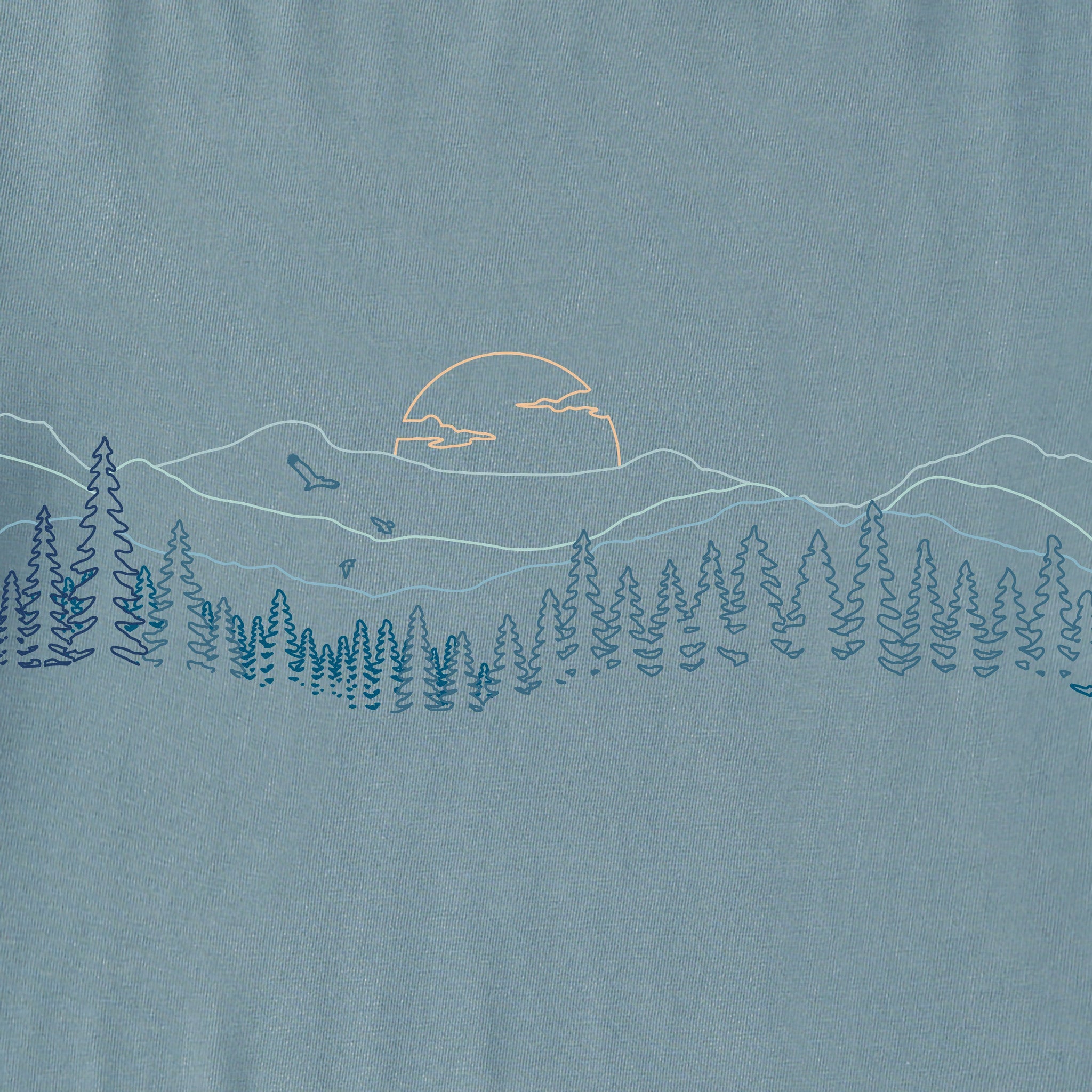 Men's Mountain Tree Landscape Short Sleeve Crusher Tee
