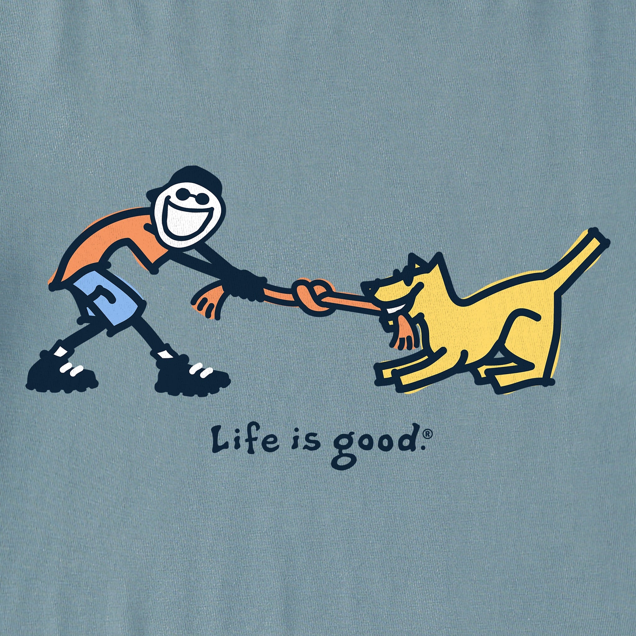 Men's Jake & Rocket Tug of War Long Sleeve Crusher Tee