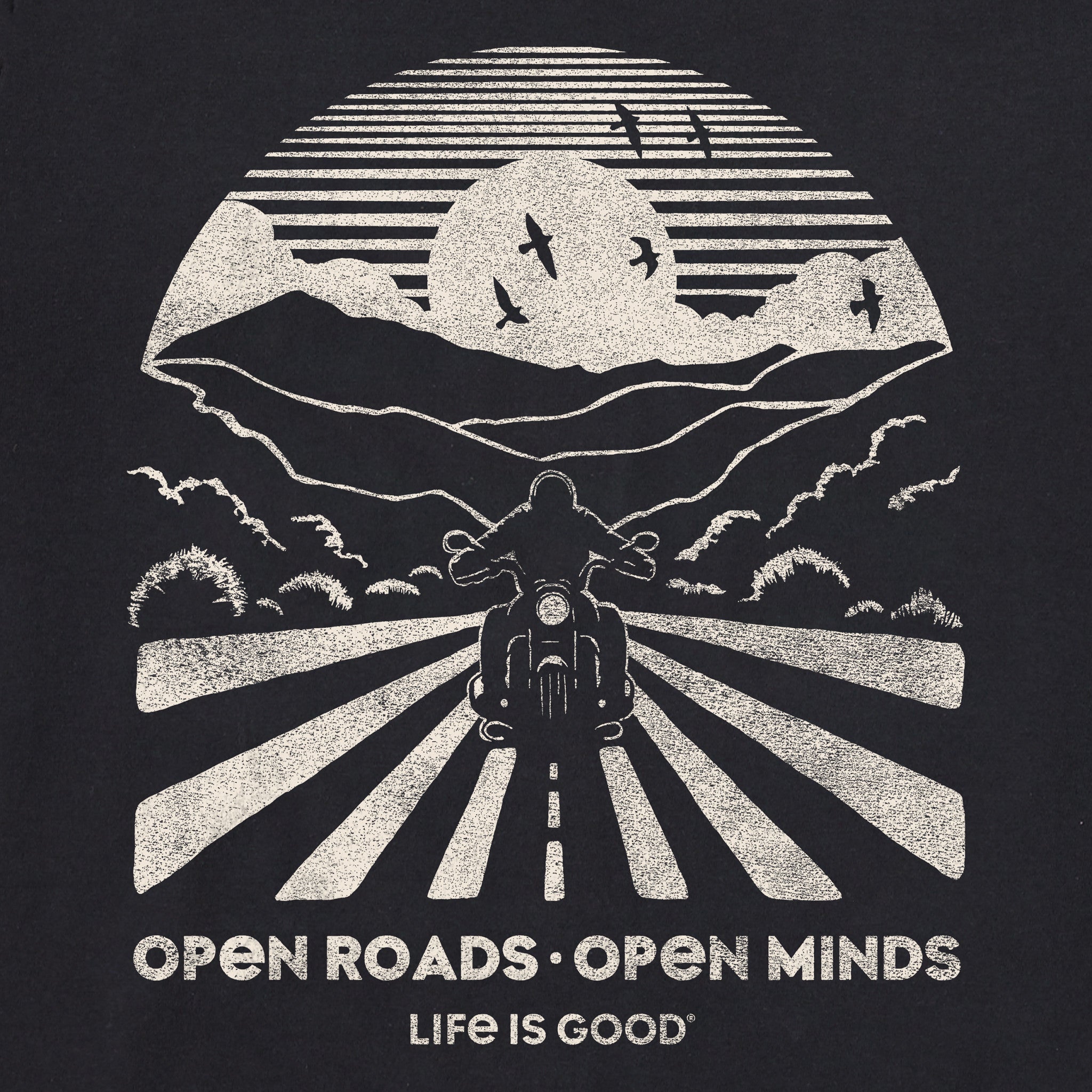 Men's Open Roads  Motorcycle Short Sleeve Crusher-LITE Tee