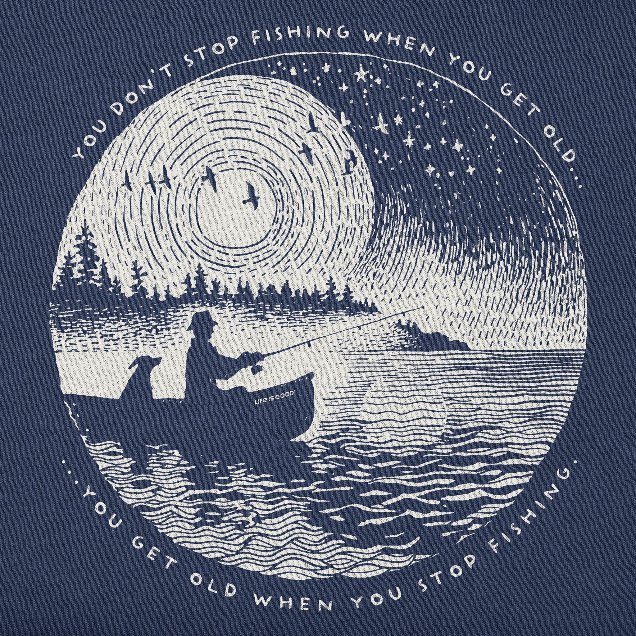 Men's Don't Stop Fishing Scene Short Sleeve Crusher-LITE Tee