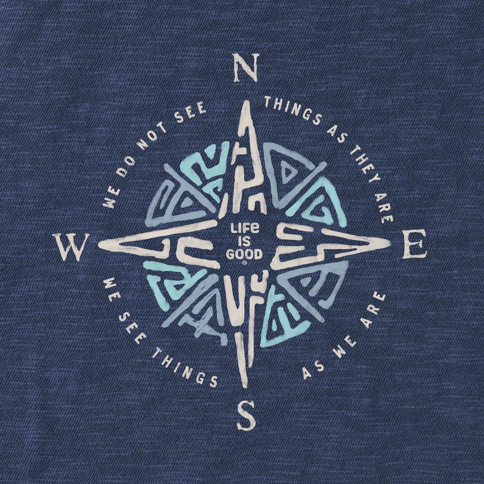 Men's Tribal Compass Textured Slub Hoodie