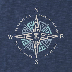 Men's Tribal Compass Textured Slub Hoodie