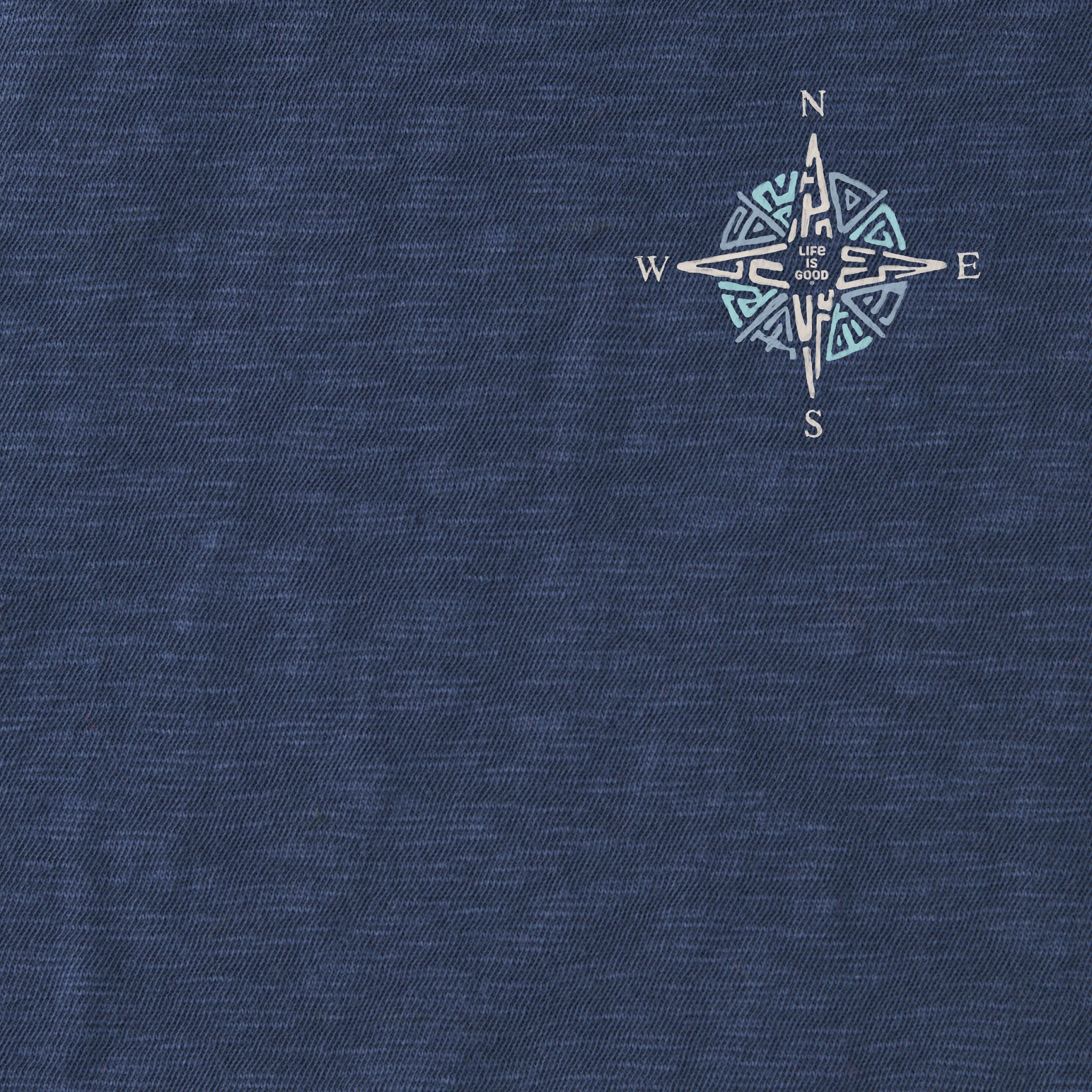 Men's Tribal Compass Textured Slub Hoodie
