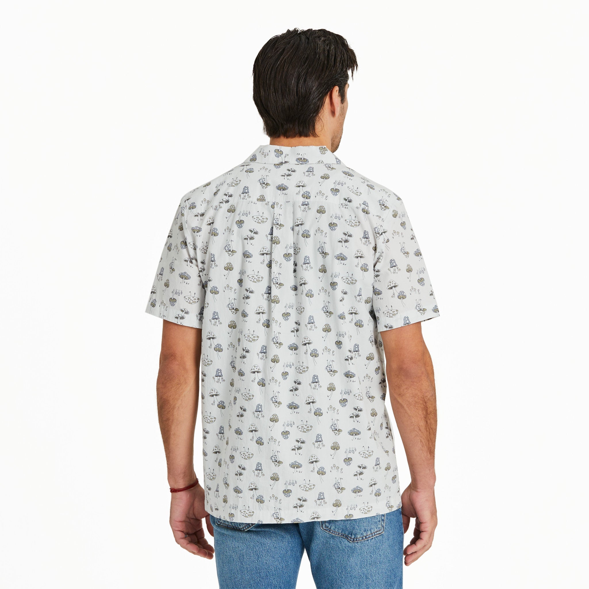 Men's Mushroom Pattern Camp Shirt