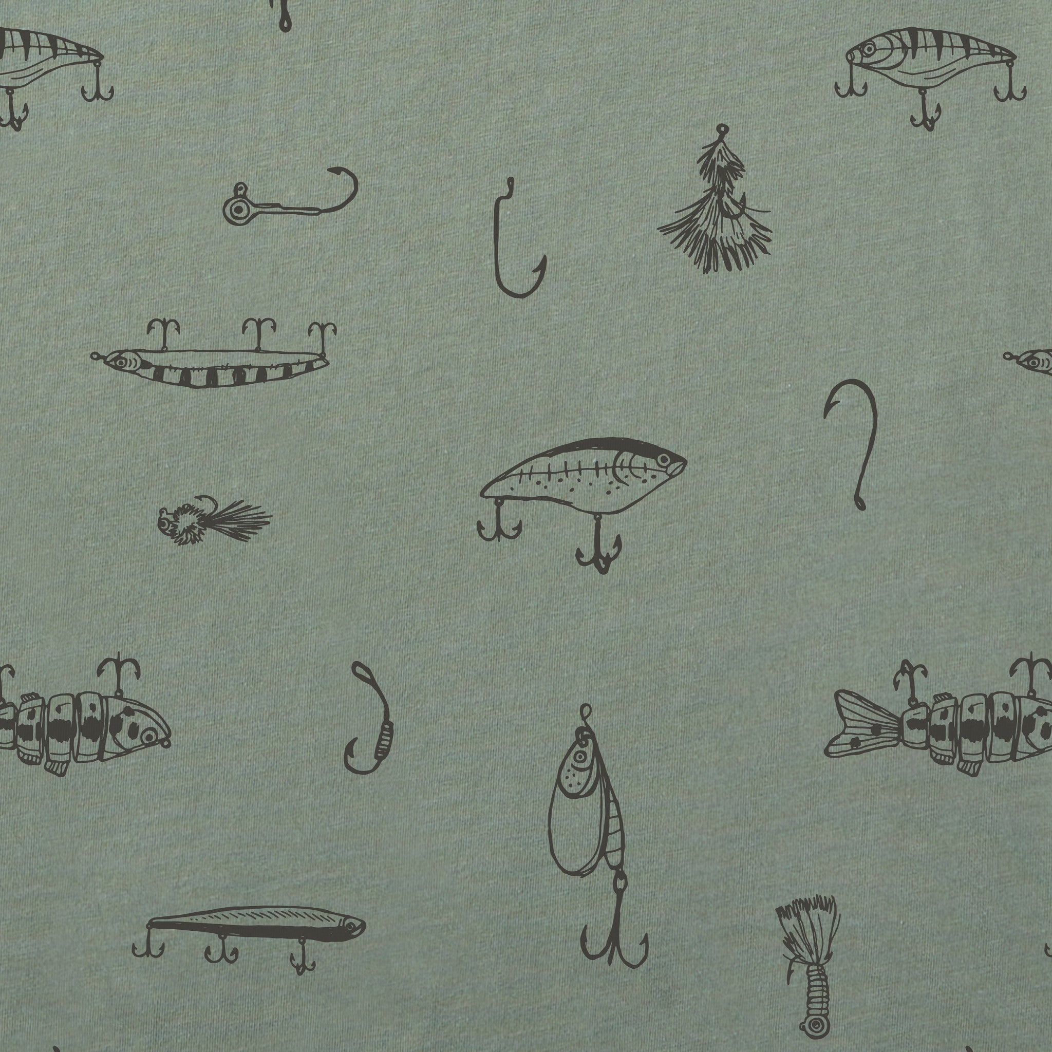 Men's Fish Tackle Box Pattern Camp Shirt