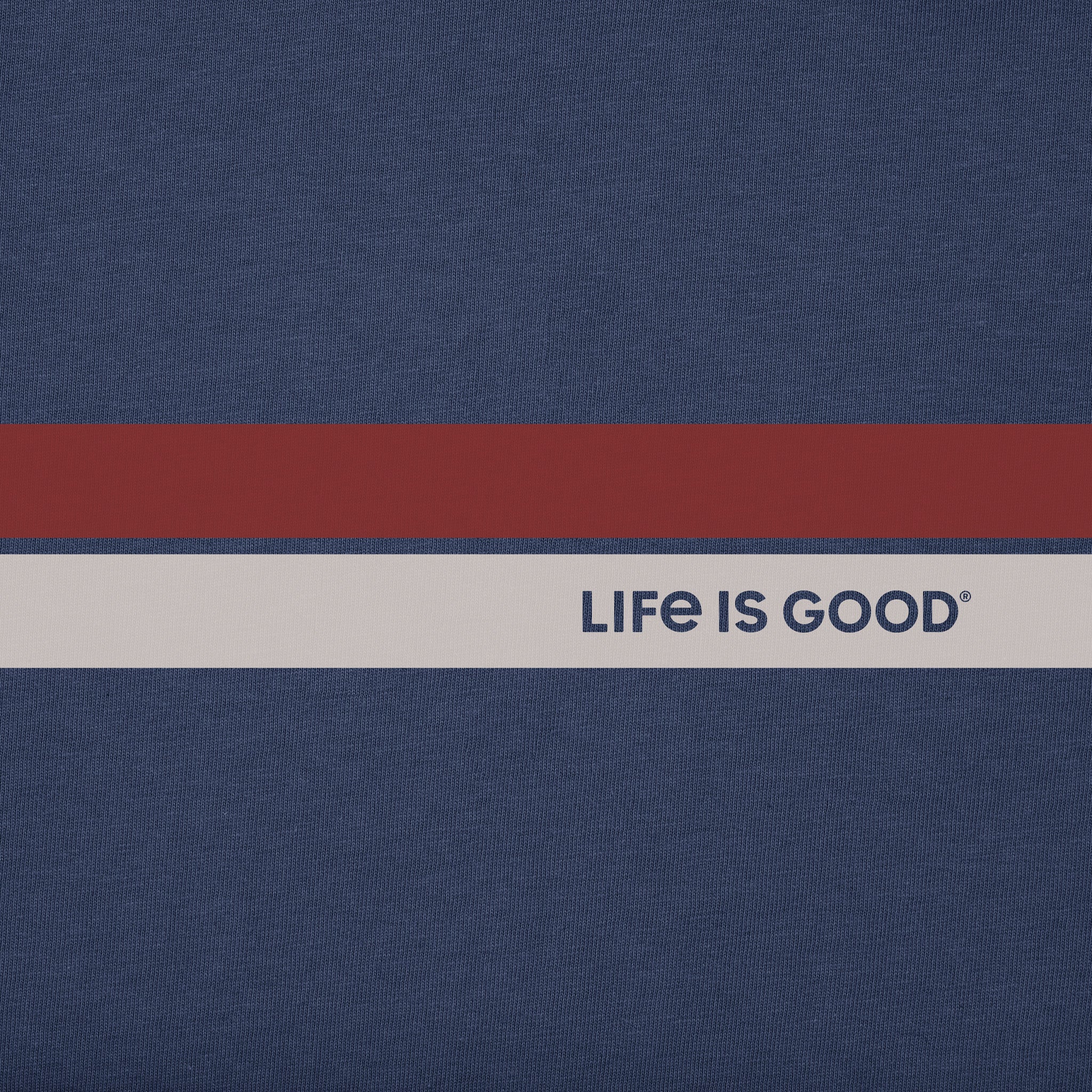 Men's Life is Good Stripes Good Vibes Fleece Hoodie