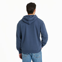 Men's Life is Good Stripes Good Vibes Fleece Hoodie