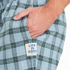 Men's Smoky Blue Check Classic Sleep Pant