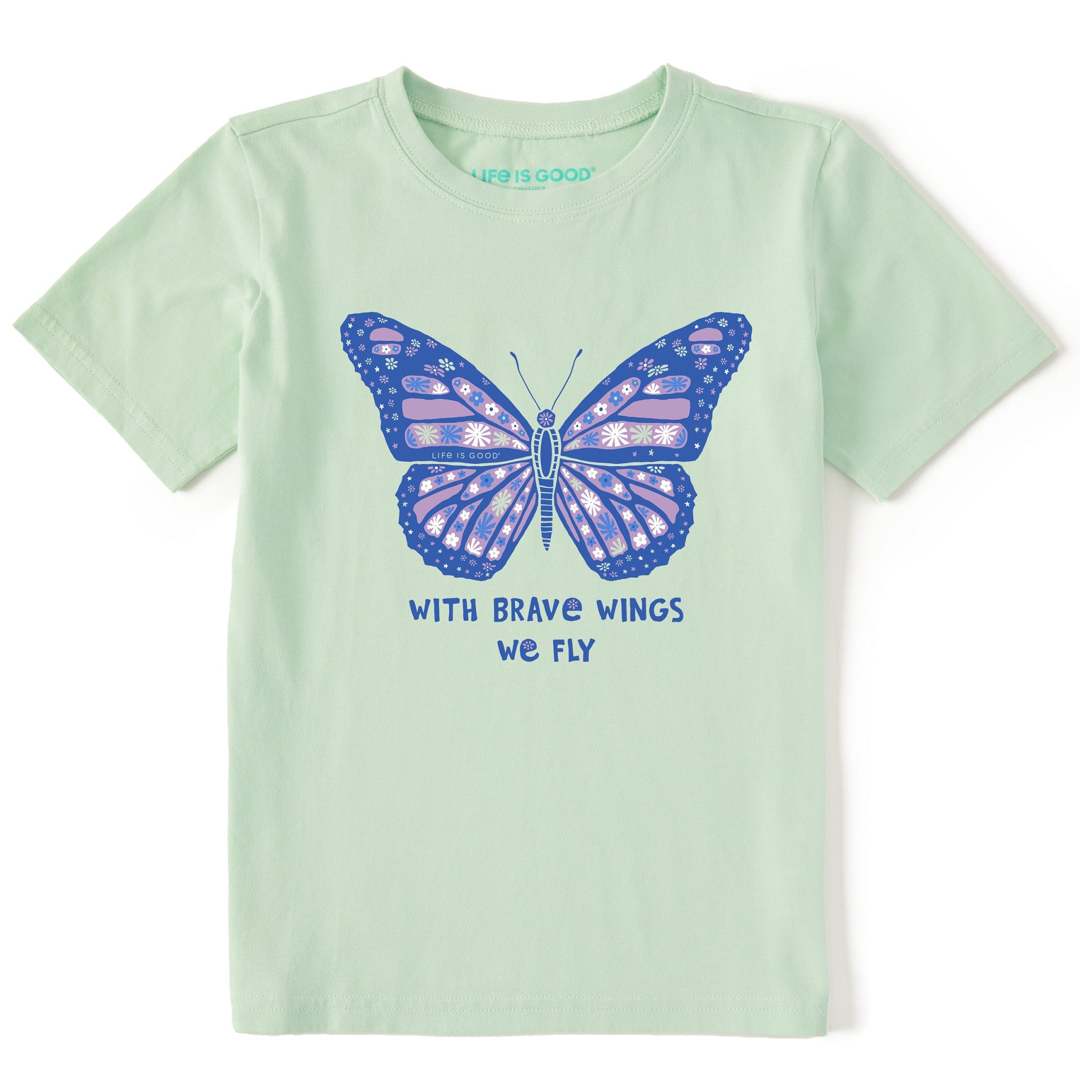 Kids With Brave Wings Butterfly Short Sleeve Crusher Tee
