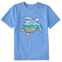 Kids Macro Micro Sea Turtle Oceanscape Short Sleeve Crusher Tee