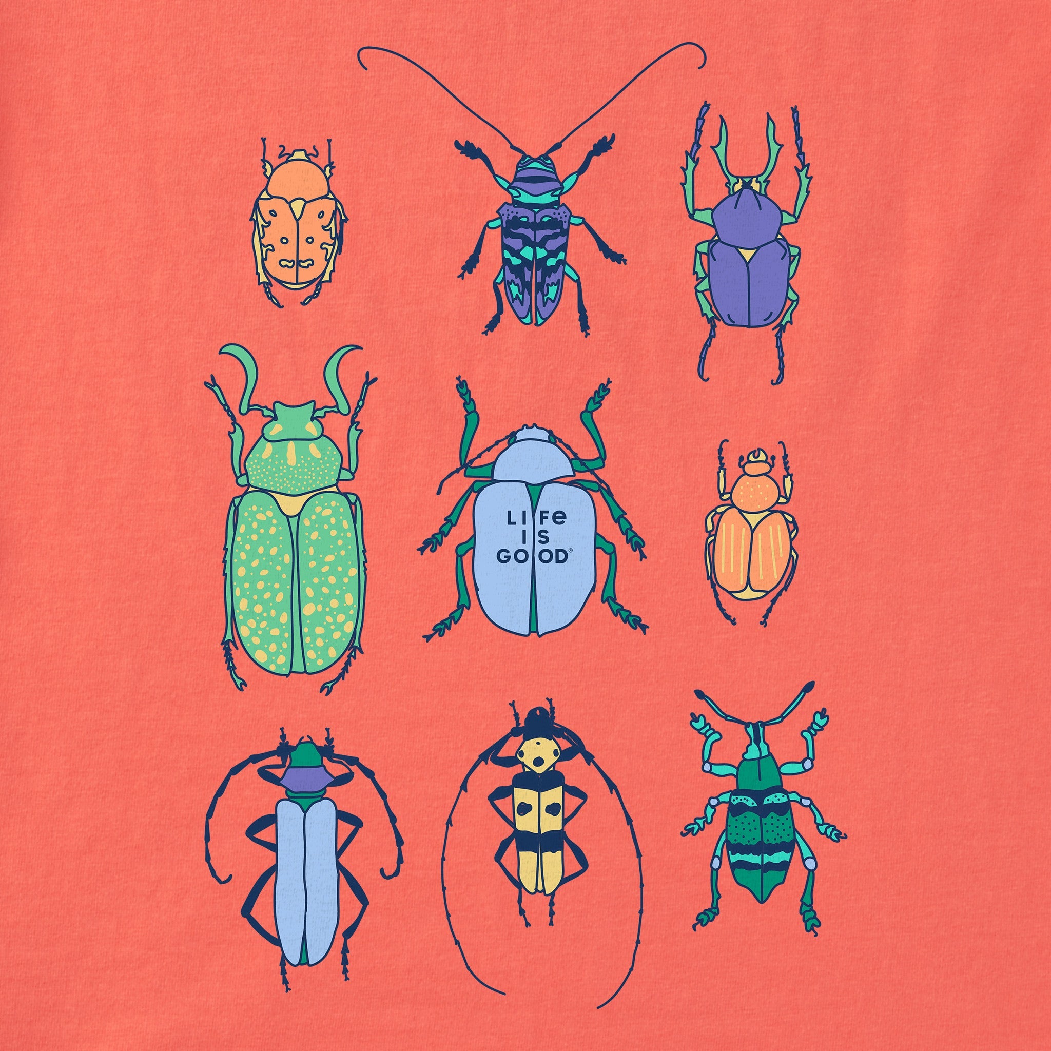 Kids Cool Bug Grid Short Sleeve Crusher Tee