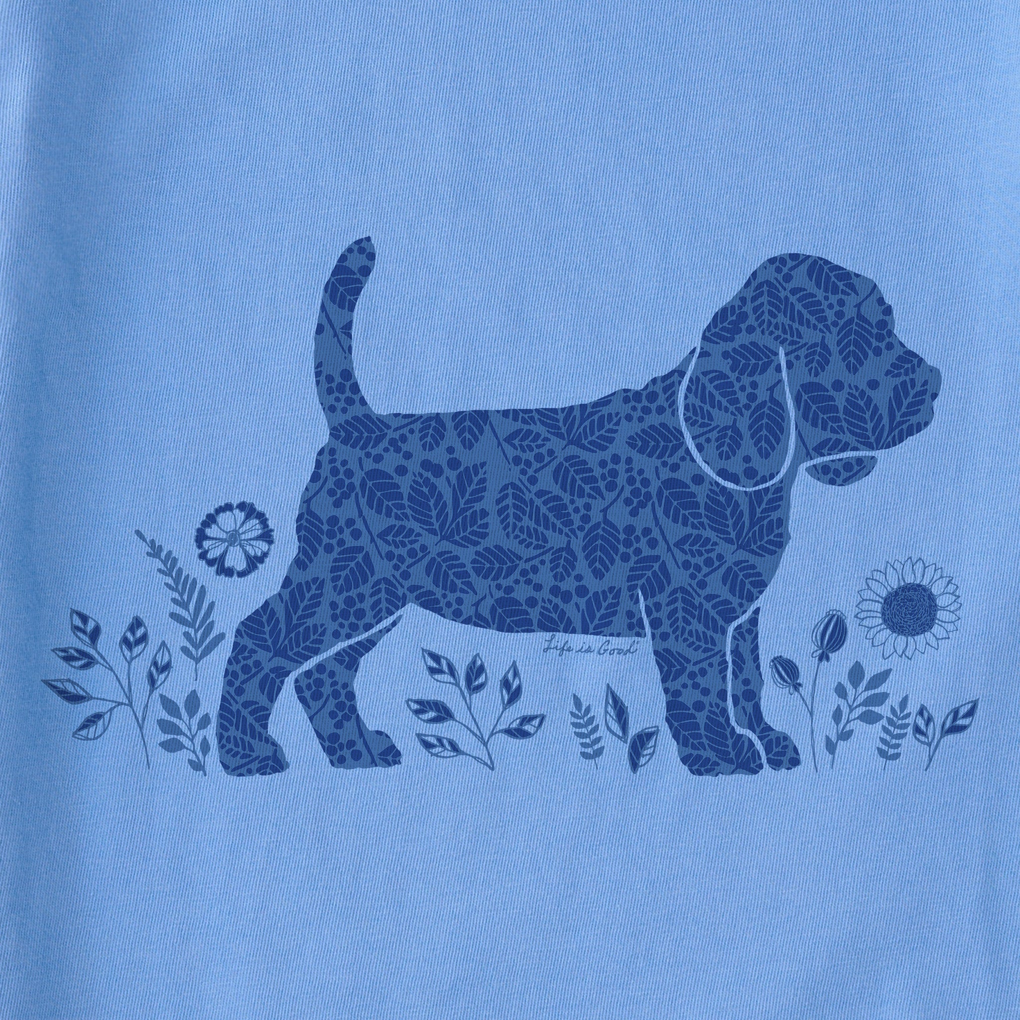 Kids Leaves Beagle Puppy Short Sleeve Crusher Tee