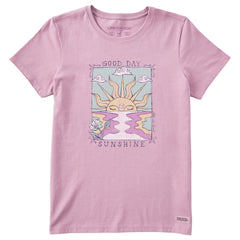 Women's Good Day Sunshine Ocean Short Sleeve Crusher Tee