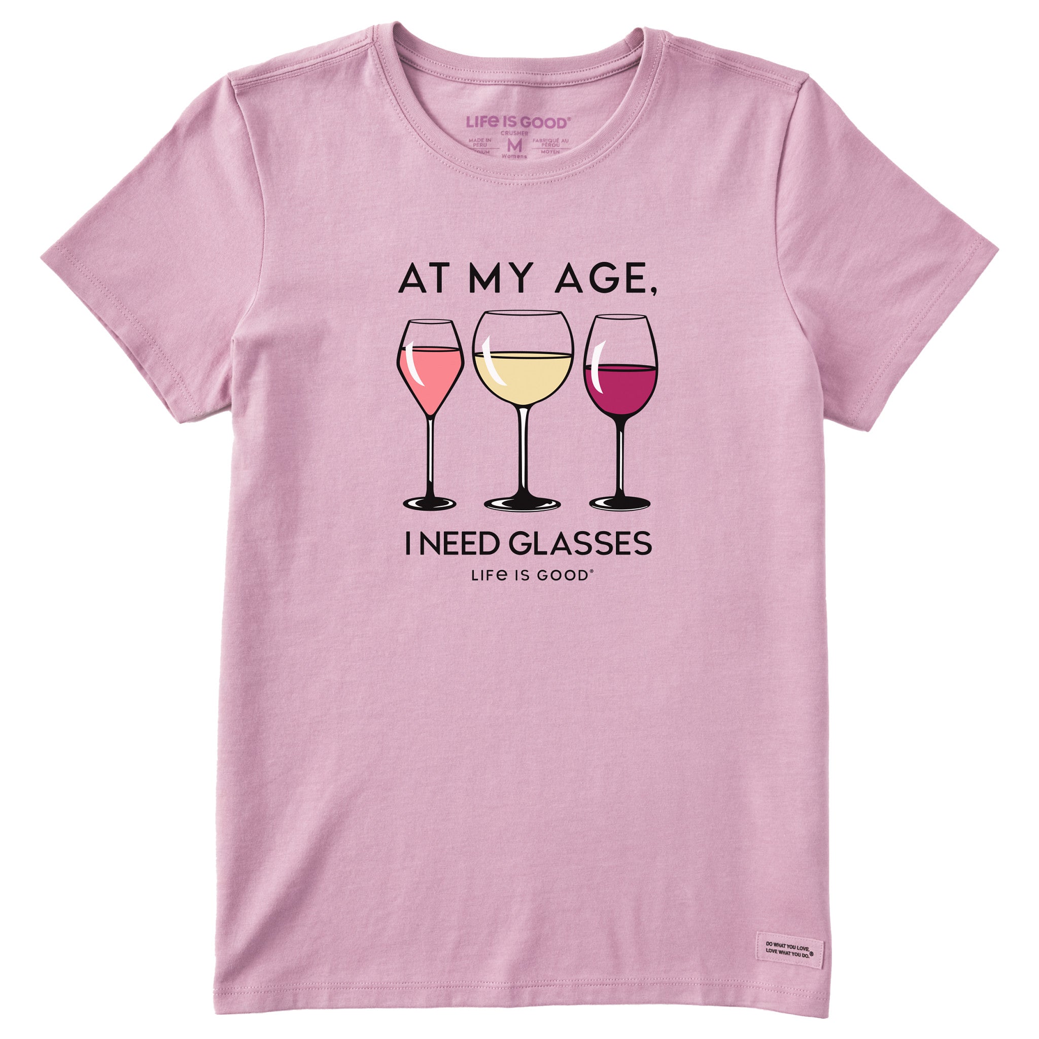 Women's I Need Glasses Wine Short Sleeve Tee