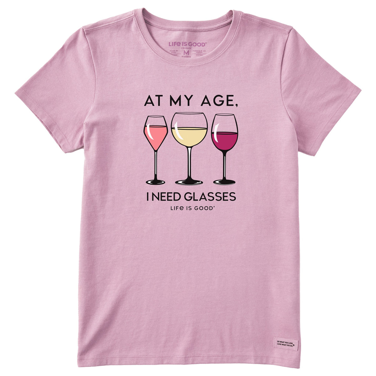 Women's I Need Glasses Wine Short Sleeve Tee