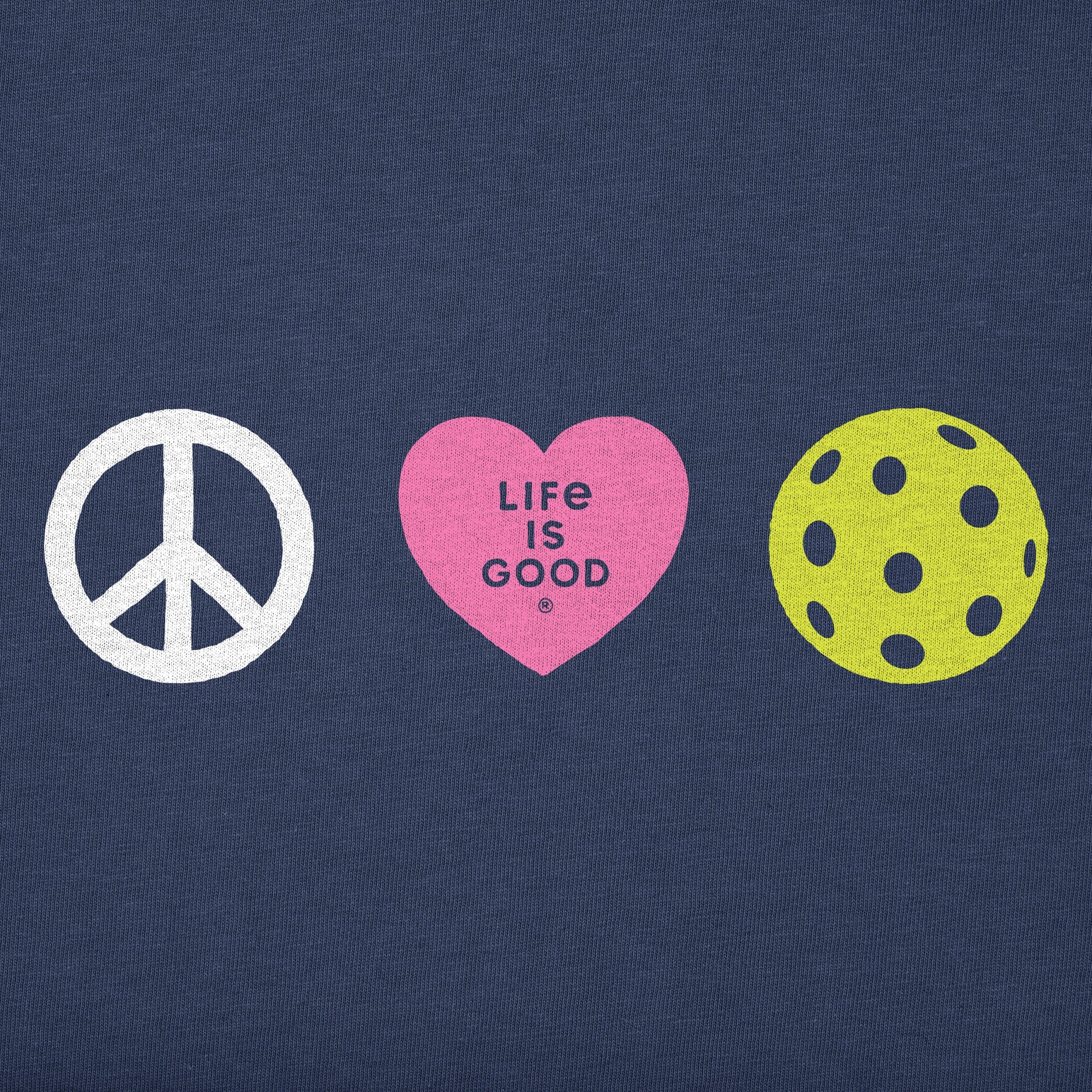 Women's Clean Peace Love Pickleball Short Sleeve Vee